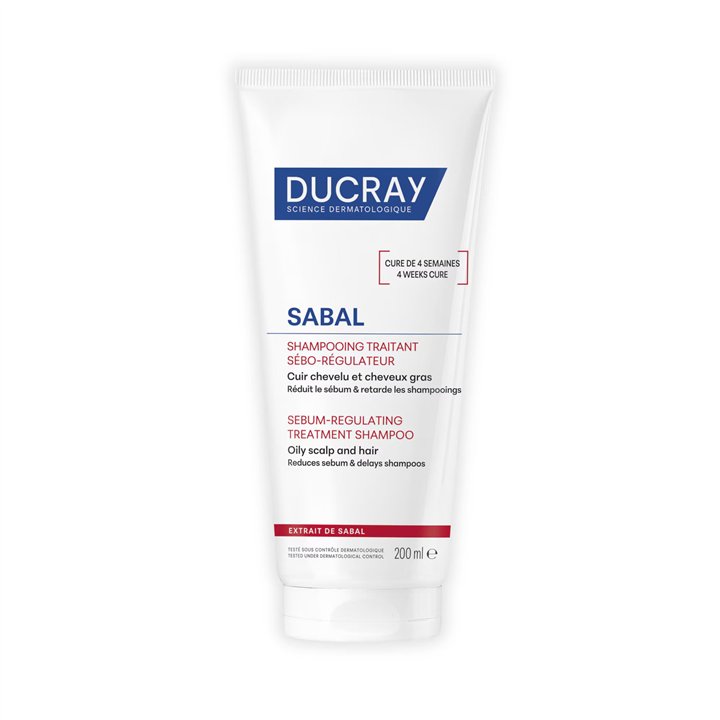 Ducray, Sabal Argeal, Hair Treatment Shampoo, Sebum Control, For Oily Hair, 200 ml - Teknashop Ltd