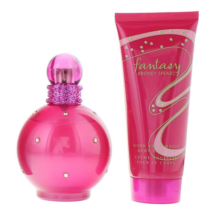 Set Britney Spears: Fantasy, Eau De Parfum, For Women, 100 ml + Fantasy, Hydrating, Body Souffle, 100 ml - Teknashop Ltd