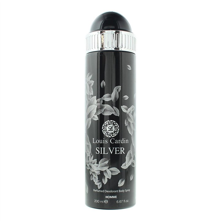 Louis Cardin, Silver, Deodorant Spray, For Men, 200 ml - Teknashop Ltd