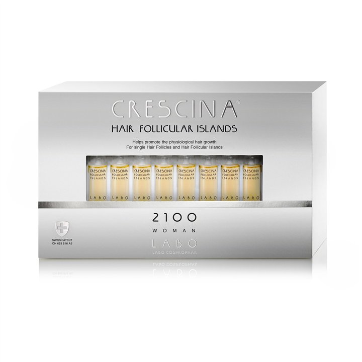 Set, Labo Cosprophar Suisse, Crescina Follicular Islands 2100, For Growth Stimulation, Ampoules Treatment Serum, For Scalp, For 
