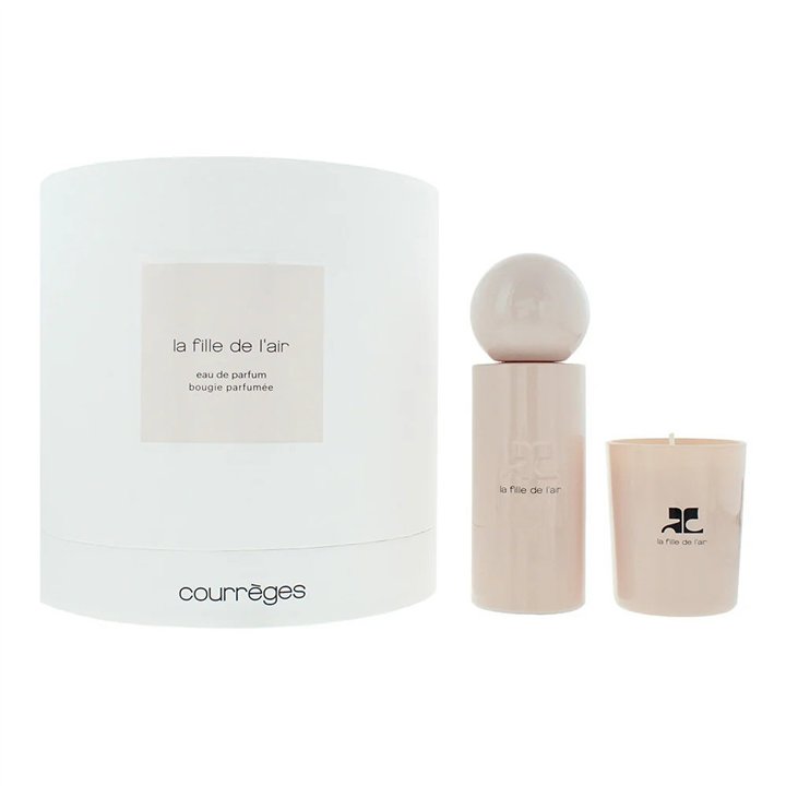 Set Courreges: La Fille De L'air, Eau De Parfum, For Women, 100 ml + La Fille De L'air, Scented Candle, 75 g - Teknashop Ltd