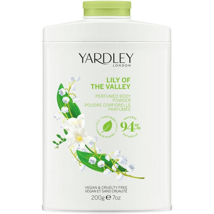 Yardley, Lily Of The Valley, Body Powder, Lily, 200 g - Teknashop Ltd
