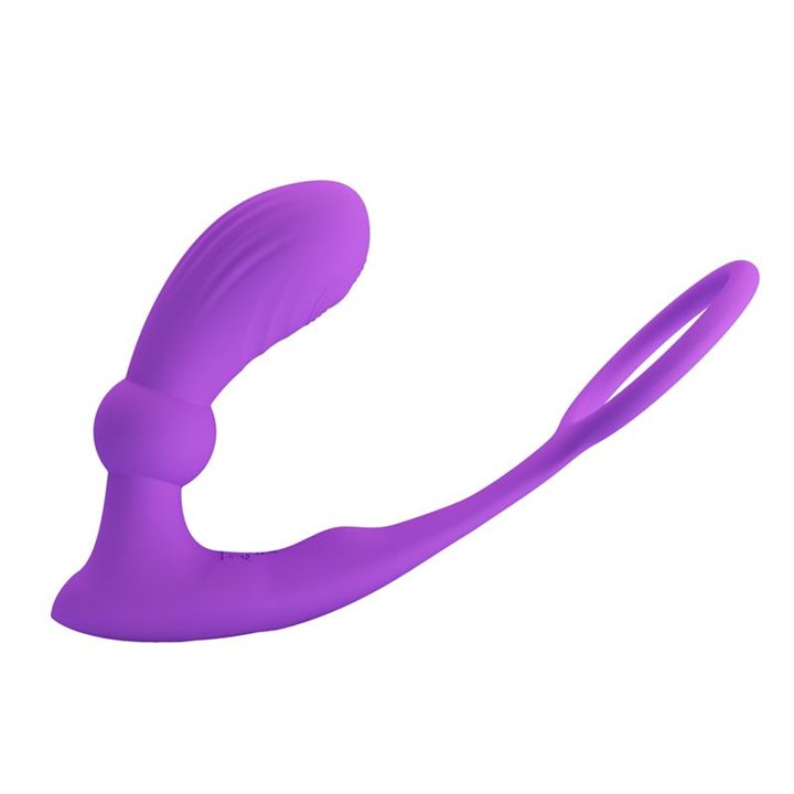 Warren Remote-Controlled Vibrating and Pulsating Anal Plug and Penis Ring - BI-040162W-1 - Teknashop Ltd