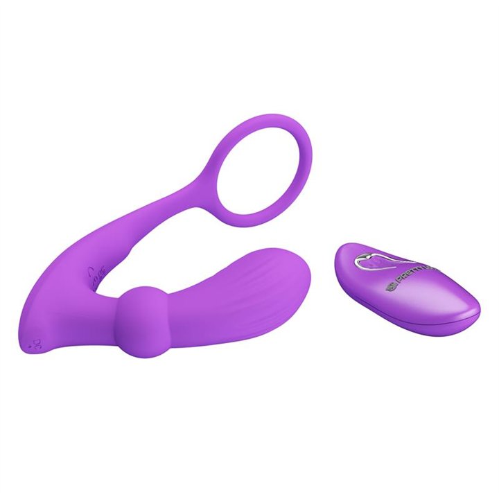 Warren Remote-Controlled Vibrating and Pulsating Anal Plug and Penis Ring - BI-040162W-1 - Teknashop Ltd