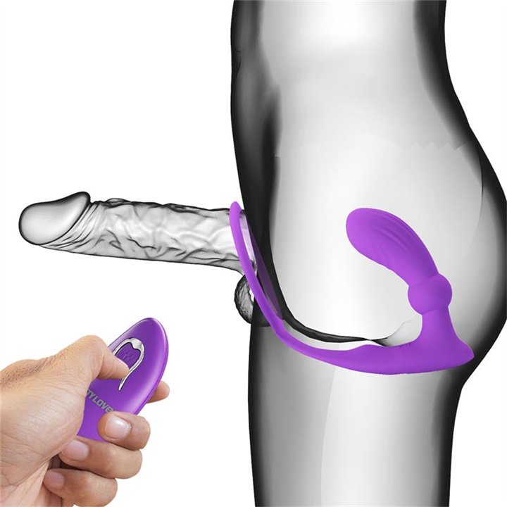 Warren Remote-Controlled Vibrating and Pulsating Anal Plug and Penis Ring - BI-040162W-1 - Teknashop Ltd