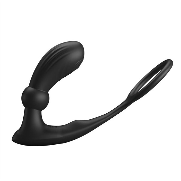 Warren Remote-Controlled Vibrating and Pulsating Anal Plug and Penis Ring - BI-040162W - Teknashop Ltd