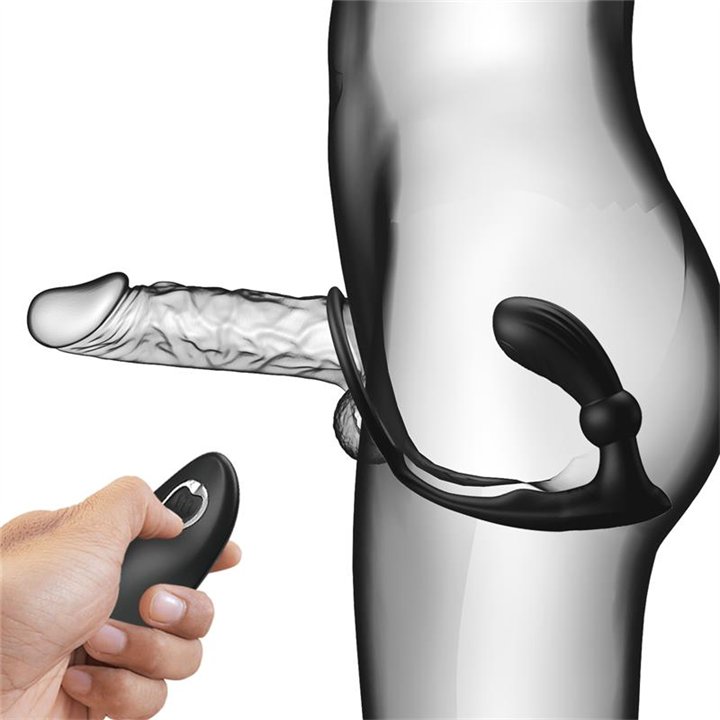 Warren Remote-Controlled Vibrating and Pulsating Anal Plug and Penis Ring - BI-040162W - Teknashop Ltd