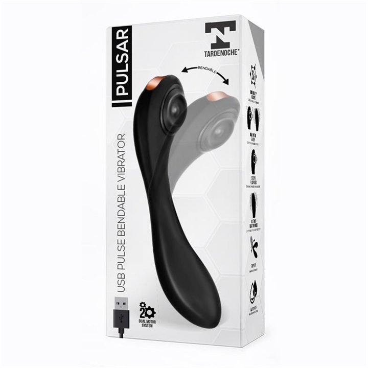 Pulsar Articulated Skeleton Vibrator with Pulsation Silicone USB - T-137 - Teknashop Ltd