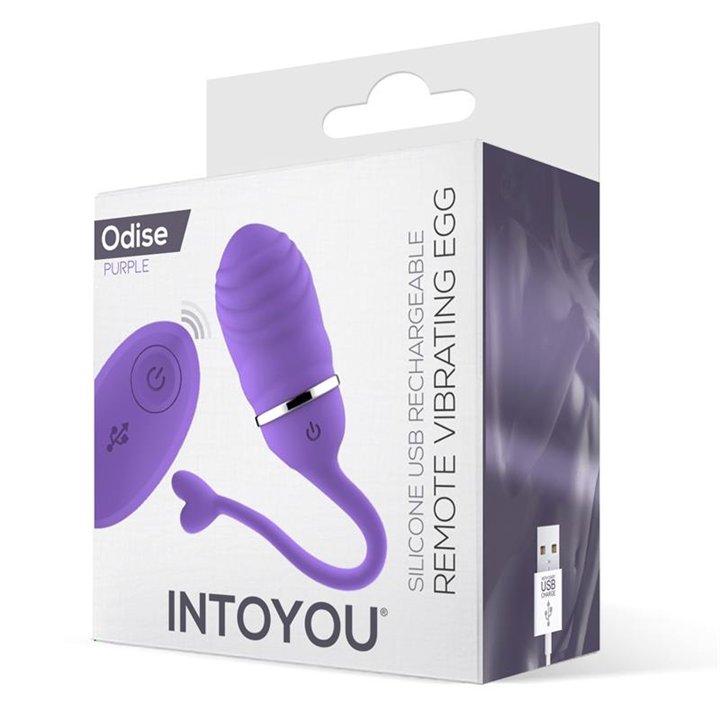 Vibrating Egg with Remote Control Odise USB Silicone Purple - IN-025 - Teknashop Ltd