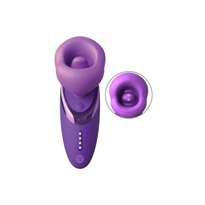 Pleasure Sucker Tongue Stimulator with Suction and Vibration - PD-4969-12 - Teknashop Ltd