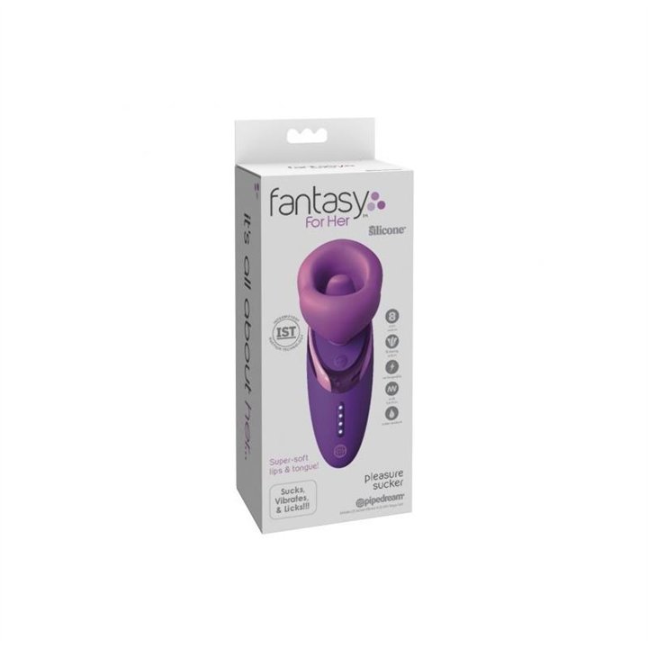 Pleasure Sucker Tongue Stimulator with Suction and Vibration - PD-4969-12 - Teknashop Ltd