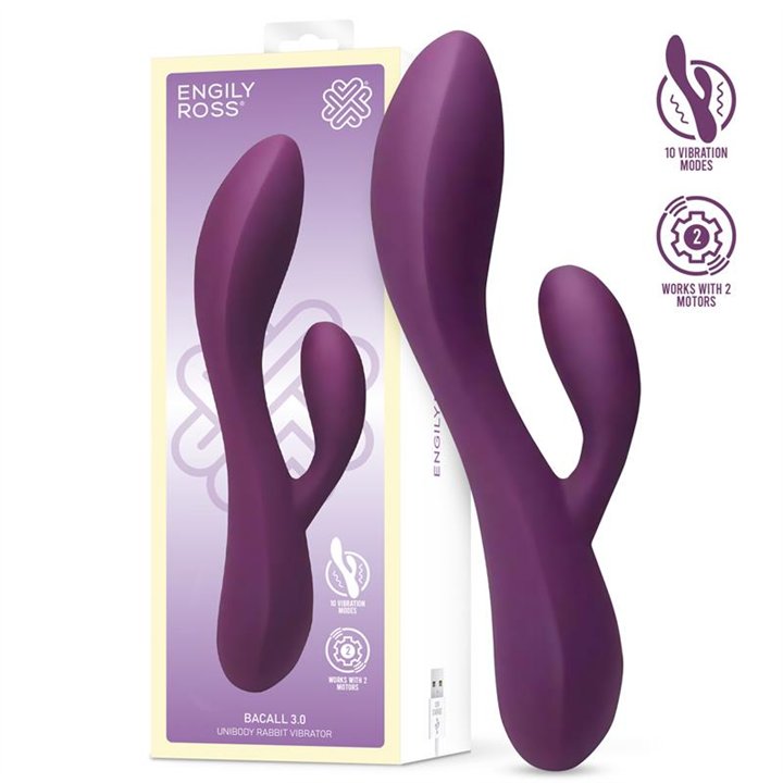 Bacall 3.0 Vibe Injected Liquified Silicone Double Motor USB - ER69002 - Teknashop Ltd