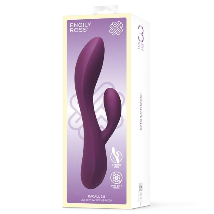 Bacall 3.0 Vibe Injected Liquified Silicone Double Motor USB - ER69002 - Teknashop Ltd