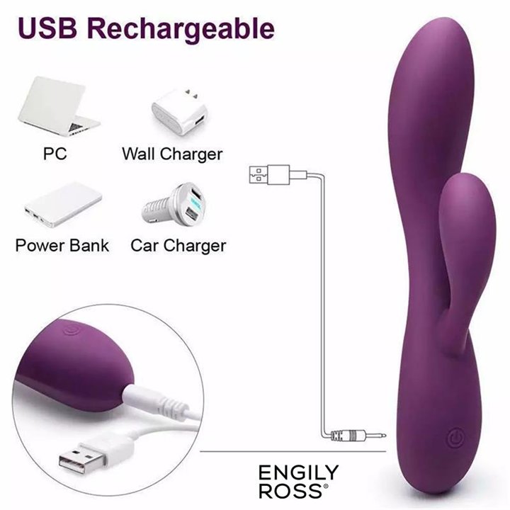 Bacall 3.0 Vibe Injected Liquified Silicone Double Motor USB - ER69002 - Teknashop Ltd