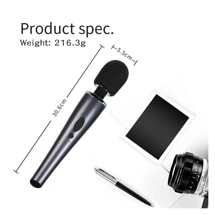 Wand Massager Relyme USB Silicone Black - T-105 - Teknashop Ltd