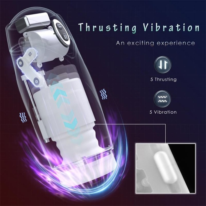 Orville Masturbator with Thrusting and Vibration - SQ-MA70084 - Teknashop Ltd
