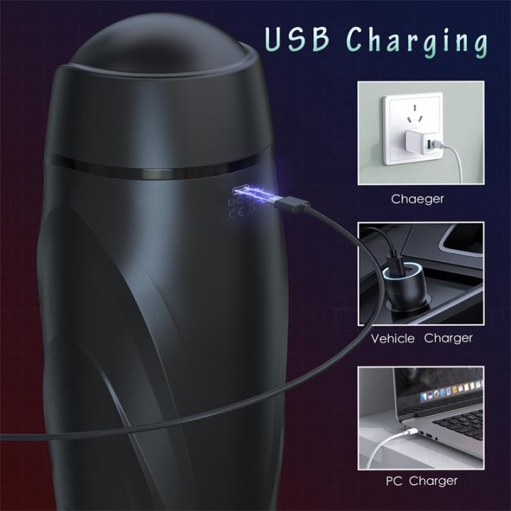 Orville Masturbator with Thrusting and Vibration - SQ-MA70084 - Teknashop Ltd