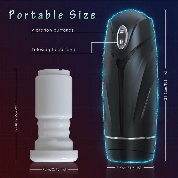 Orville Masturbator with Thrusting and Vibration - SQ-MA70084 - Teknashop Ltd
