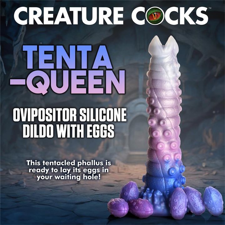 Tenta-Queen Ovipositor Dildo with 6 Eggs - 848518055255 - Teknashop Ltd