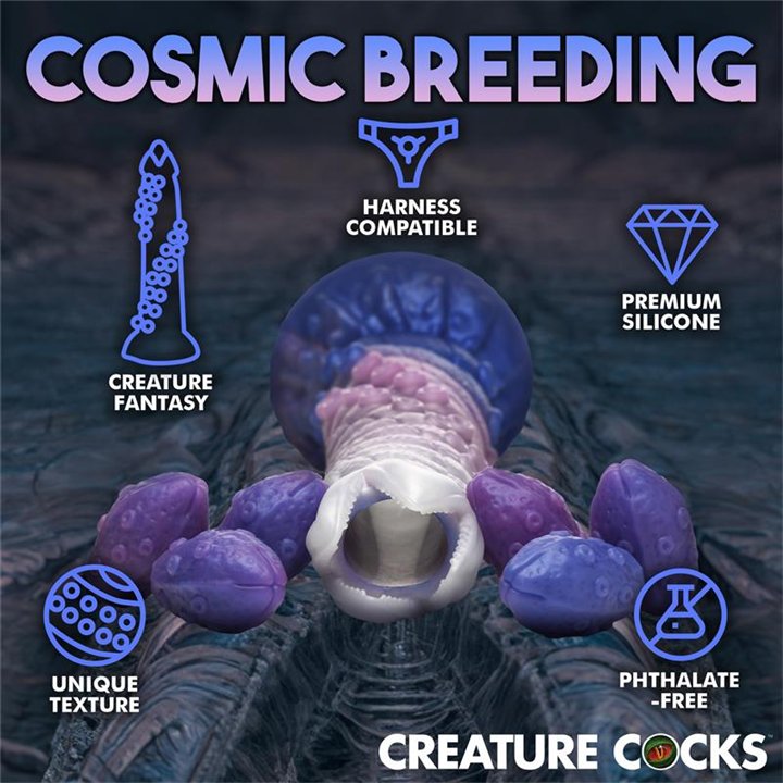 Tenta-Queen Ovipositor Dildo with 6 Eggs - 848518055255 - Teknashop Ltd