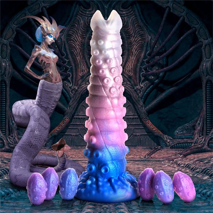 Tenta-Queen Ovipositor Dildo with 6 Eggs - 848518055255 - Teknashop Ltd