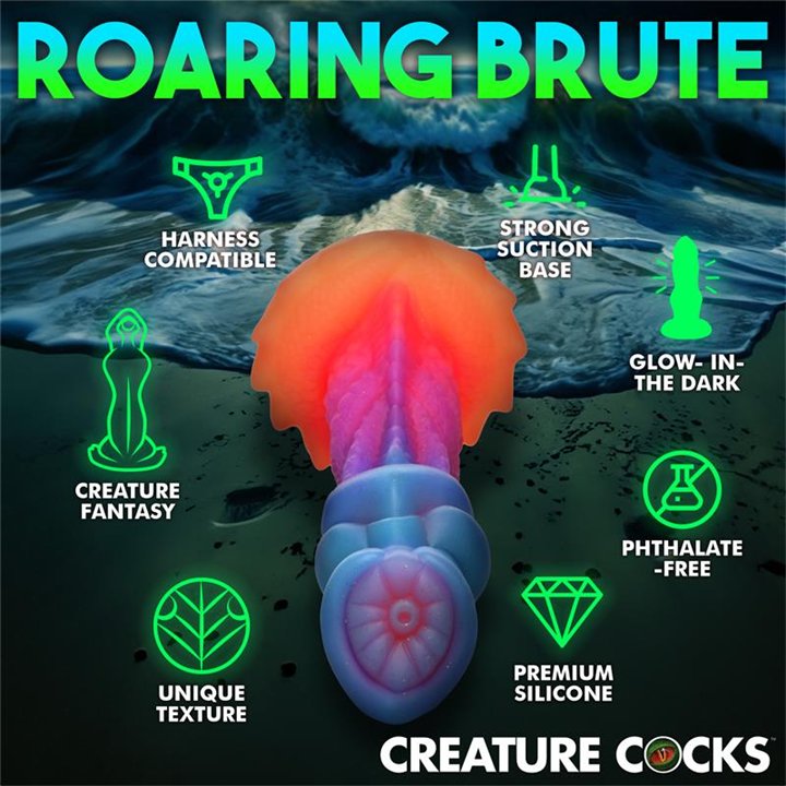 Aqua-Cock Glow-in-the-Dark Silicone Dildo - 848518053251 - Teknashop Ltd