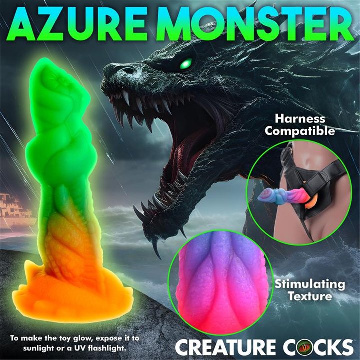Aqua-Cock Glow-in-the-Dark Silicone Dildo - 848518053251 - Teknashop Ltd