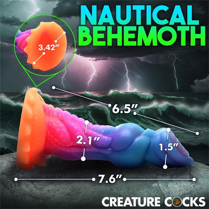 Aqua-Cock Glow-in-the-Dark Silicone Dildo - 848518053251 - Teknashop Ltd