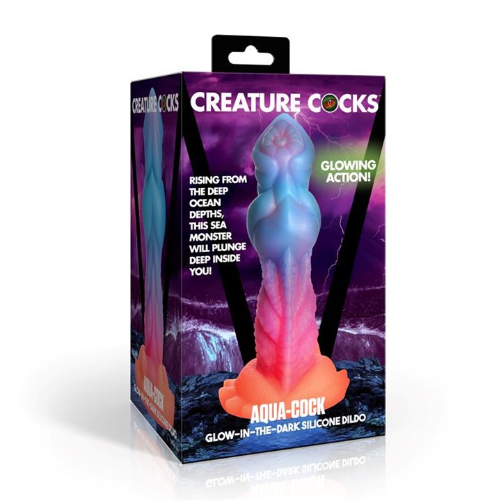 Aqua-Cock Glow-in-the-Dark Silicone Dildo - 848518053251 - Teknashop Ltd
