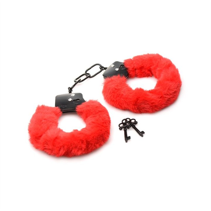 Furry Handcuffs Red - 848518046871 - Teknashop Ltd