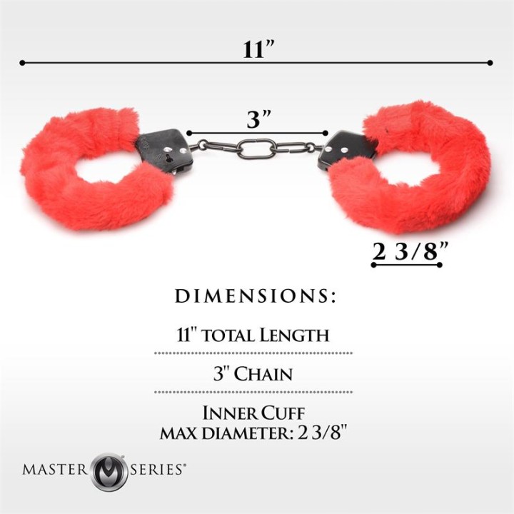 Furry Handcuffs Red - 848518046871 - Teknashop Ltd