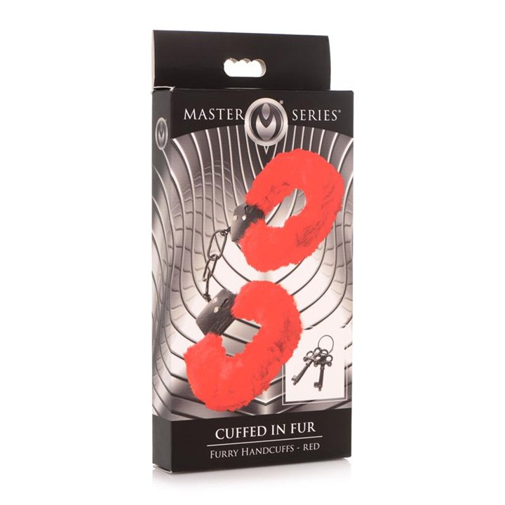 Furry Handcuffs Red - 848518046871 - Teknashop Ltd