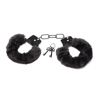 Furry Handcuffs Black - 848518046864 - Teknashop Ltd