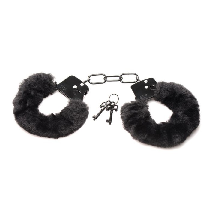 Furry Handcuffs Black - 848518046864 - Teknashop Ltd
