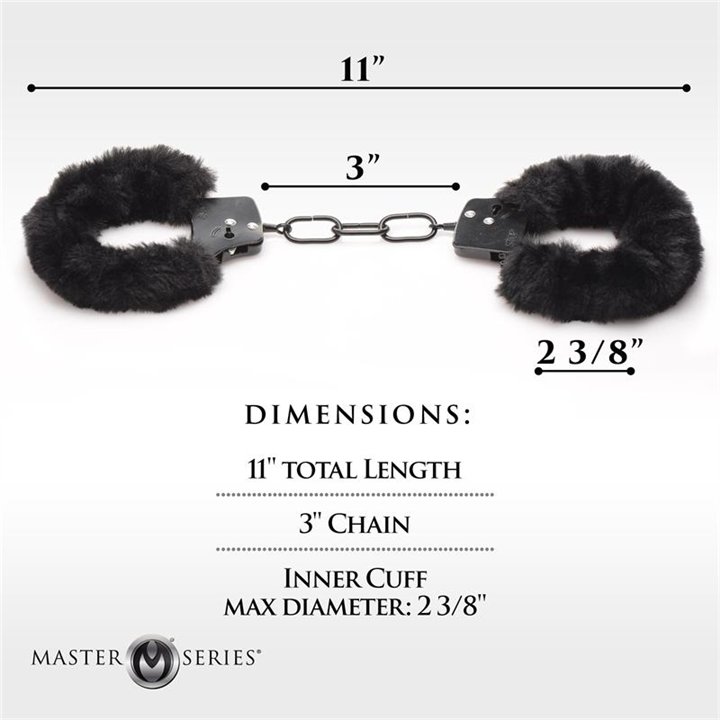 Furry Handcuffs Black - 848518046864 - Teknashop Ltd