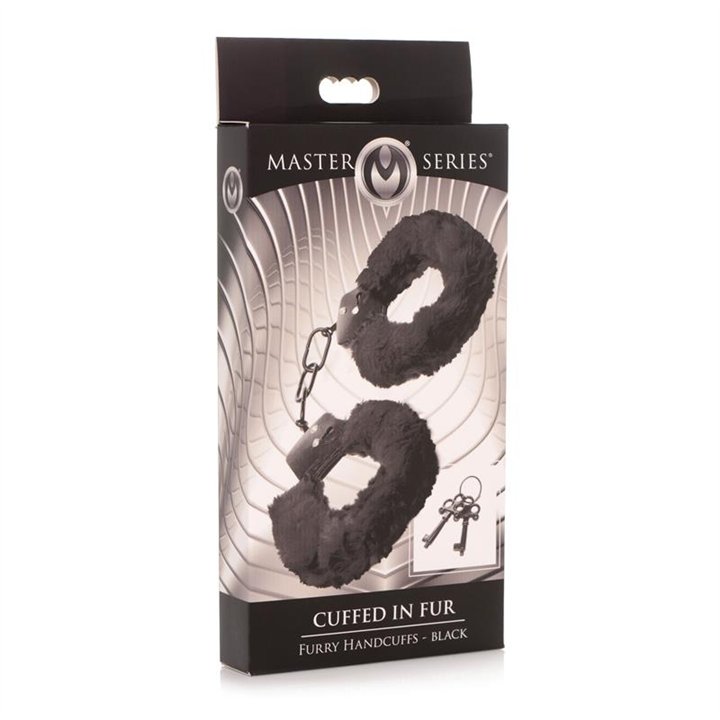Furry Handcuffs Black - 848518046864 - Teknashop Ltd