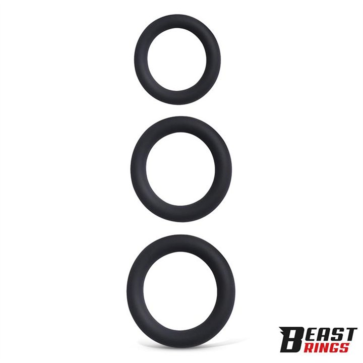 Set of 3 Penis Rings Silicone S, M and L - BR-141 - Teknashop Ltd