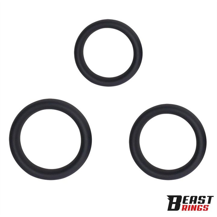 Set of 3 Penis Rings Silicone S, M and L - BR-139 - Teknashop Ltd