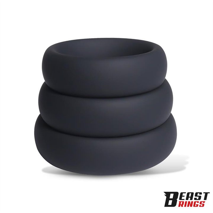 Set of 3 Penis Rings Silicone S, M and L - BR-139 - Teknashop Ltd