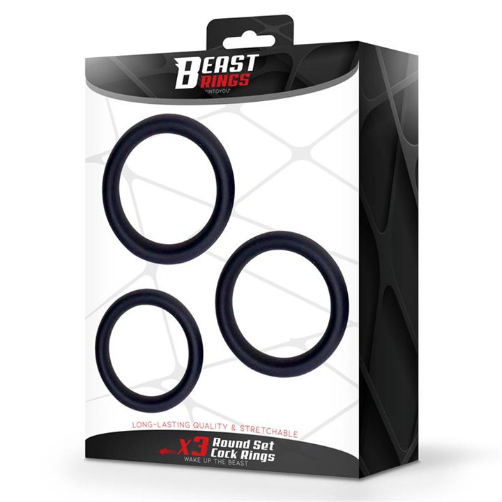 Set of 3 Penis Rings Silicone S, M and L - BR-139 - Teknashop Ltd