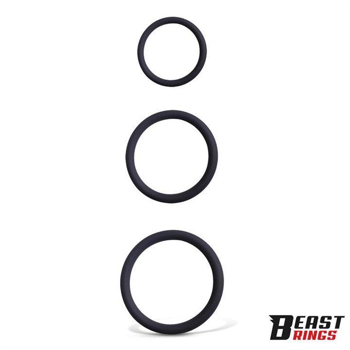 Set of 3 Penis Rings Silicone S, M and L - BR-144 - Teknashop Ltd