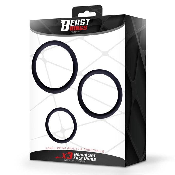 Set of 3 Penis Rings Silicone S, M and L - BR-144 - Teknashop Ltd