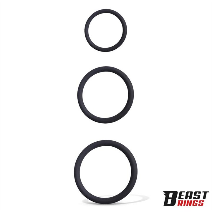 Set of 3 Penis Rings Silicone S, M and L - BR-142 - Teknashop Ltd