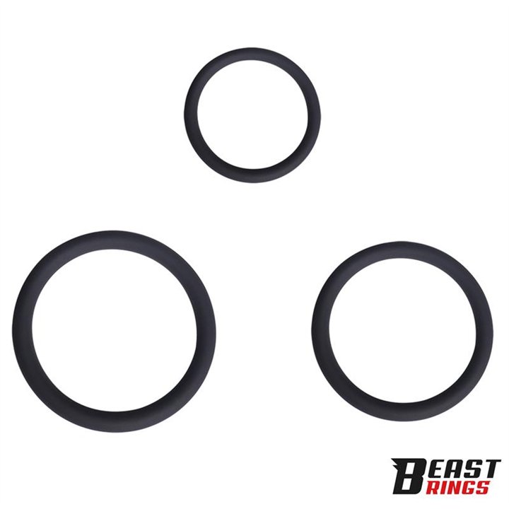 Set of 3 Penis Rings Silicone S, M and L - BR-142 - Teknashop Ltd