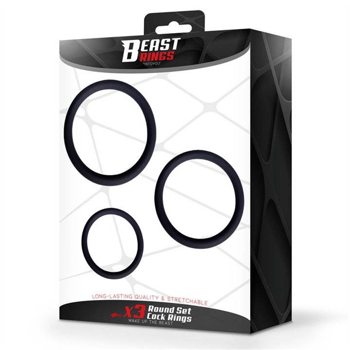 Set of 3 Penis Rings Silicone S, M and L - BR-142 - Teknashop Ltd