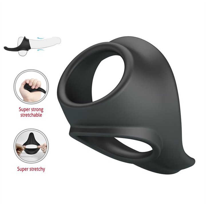 Zadok Silicone Cock and Testicles Ring - BI-210256 - Teknashop Ltd