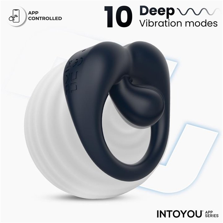 Kenny Penis Ring with Clitoris Stimulator and APP Night Blue - IN-190 - Teknashop Ltd