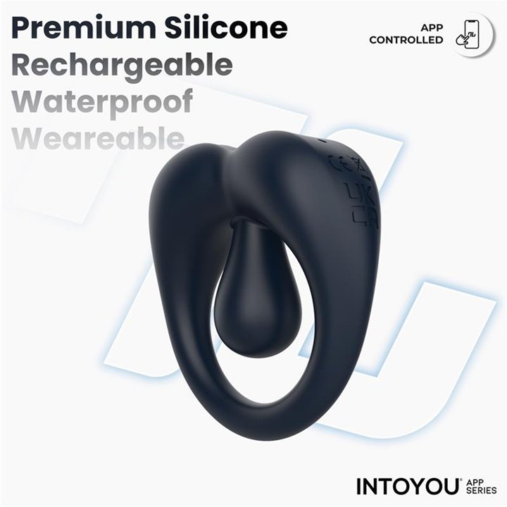 Kenny Penis Ring with Clitoris Stimulator and APP Night Blue - IN-190 - Teknashop Ltd