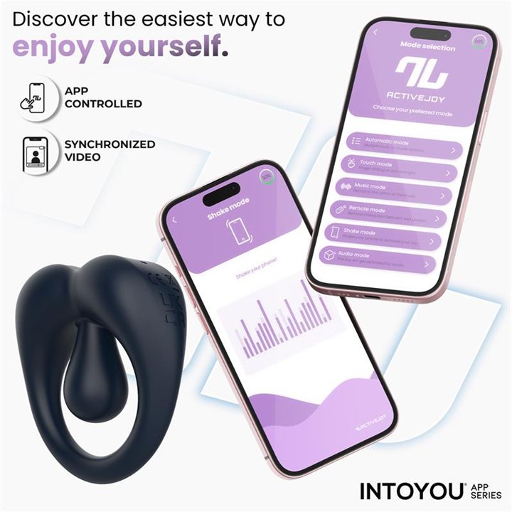 Kenny Penis Ring with Clitoris Stimulator and APP Night Blue - IN-190 - Teknashop Ltd