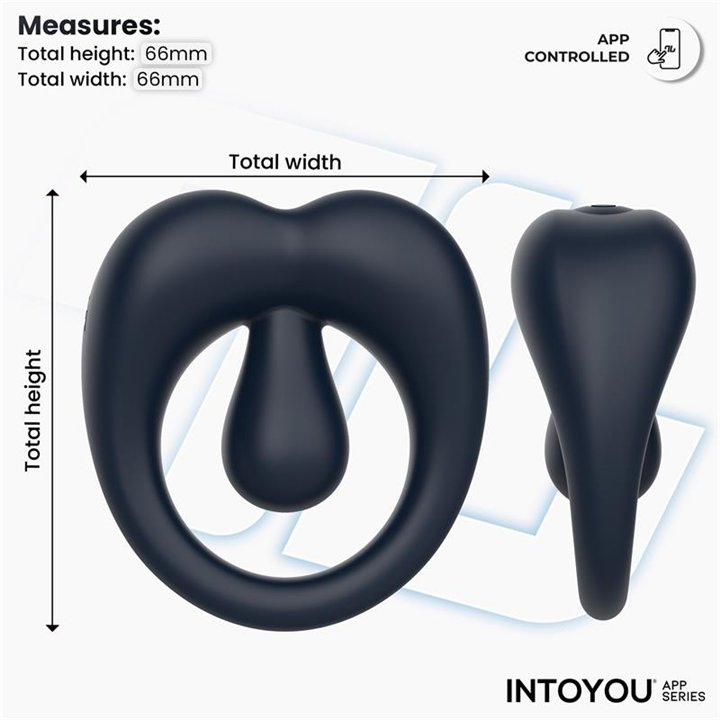 Kenny Penis Ring with Clitoris Stimulator and APP Night Blue - IN-190 - Teknashop Ltd